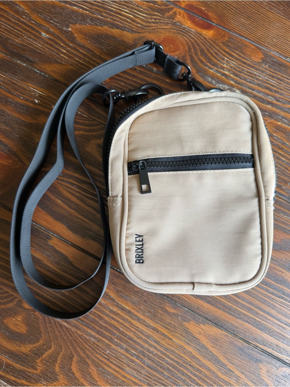 Brixley Beige Crossbody Bag with Adjustable Strap
